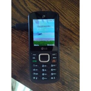 LG 328BG  (TracFone) Working Cellular Candybar Phone With Belt Clip Case